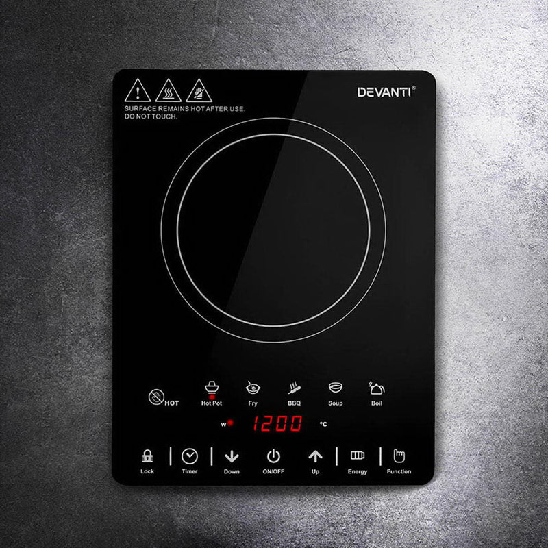 Devanti Electric Ceramic Cooktop 30cm - Appliances > Kitchen Appliances - Rivercity House & Home Co. (ABN 18 642 972 209) - Affordable Modern Furniture Australia