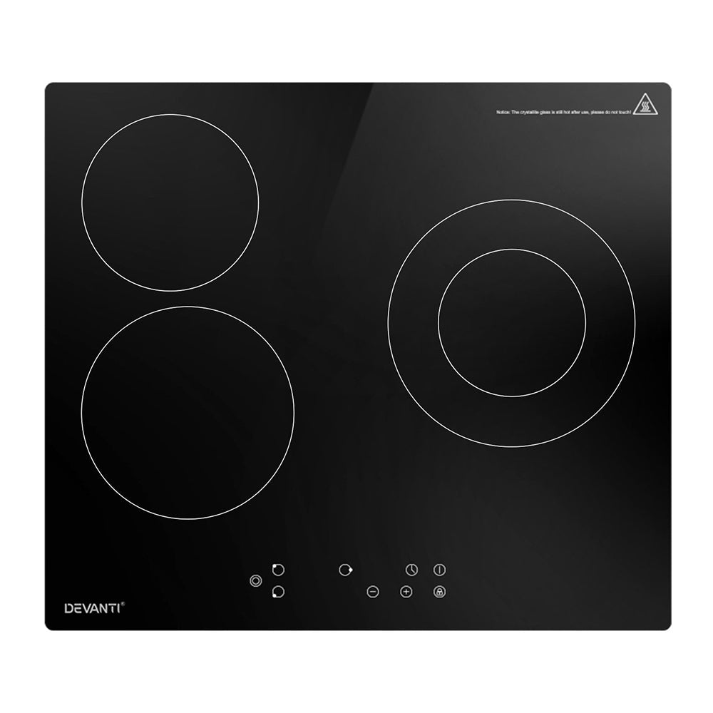 Devanti Electric Ceramic Cooktop 60cm Kitchen Cooker 4 Burner Hob Touch Control 5200W - Appliances > Kitchen Appliances - Rivercity House & Home Co. (ABN 18 642 972 209) - Affordable Modern Furniture Australia