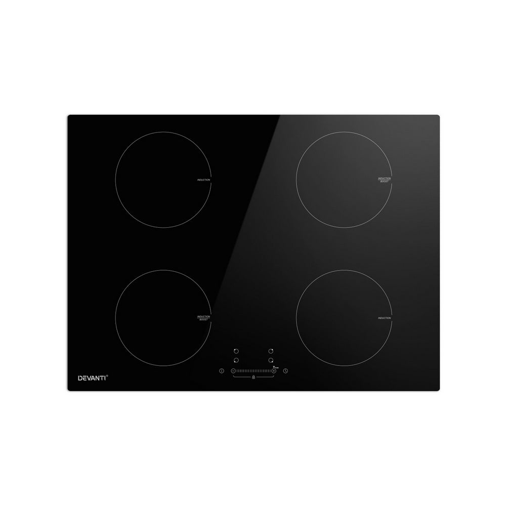 Devanti Electric Induction Cooktop 70cm Ceramic 4 Zones Stove Cook Top Hot Plate 7000W - Appliances > Kitchen Appliances - Rivercity House & Home Co. (ABN 18 642 972 209) - Affordable Modern Furniture Australia