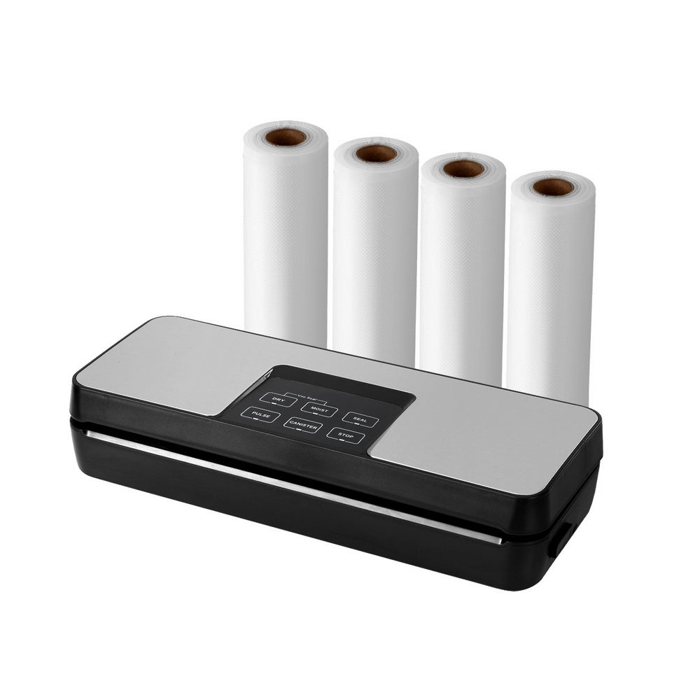 Devanti Food Vacuum Sealer Machine Auto Seal Cutter 5 Modes Storage Bags 4 Rolls - Appliances > Kitchen Appliances - Rivercity House & Home Co. (ABN 18 642 972 209) - Affordable Modern Furniture Australia