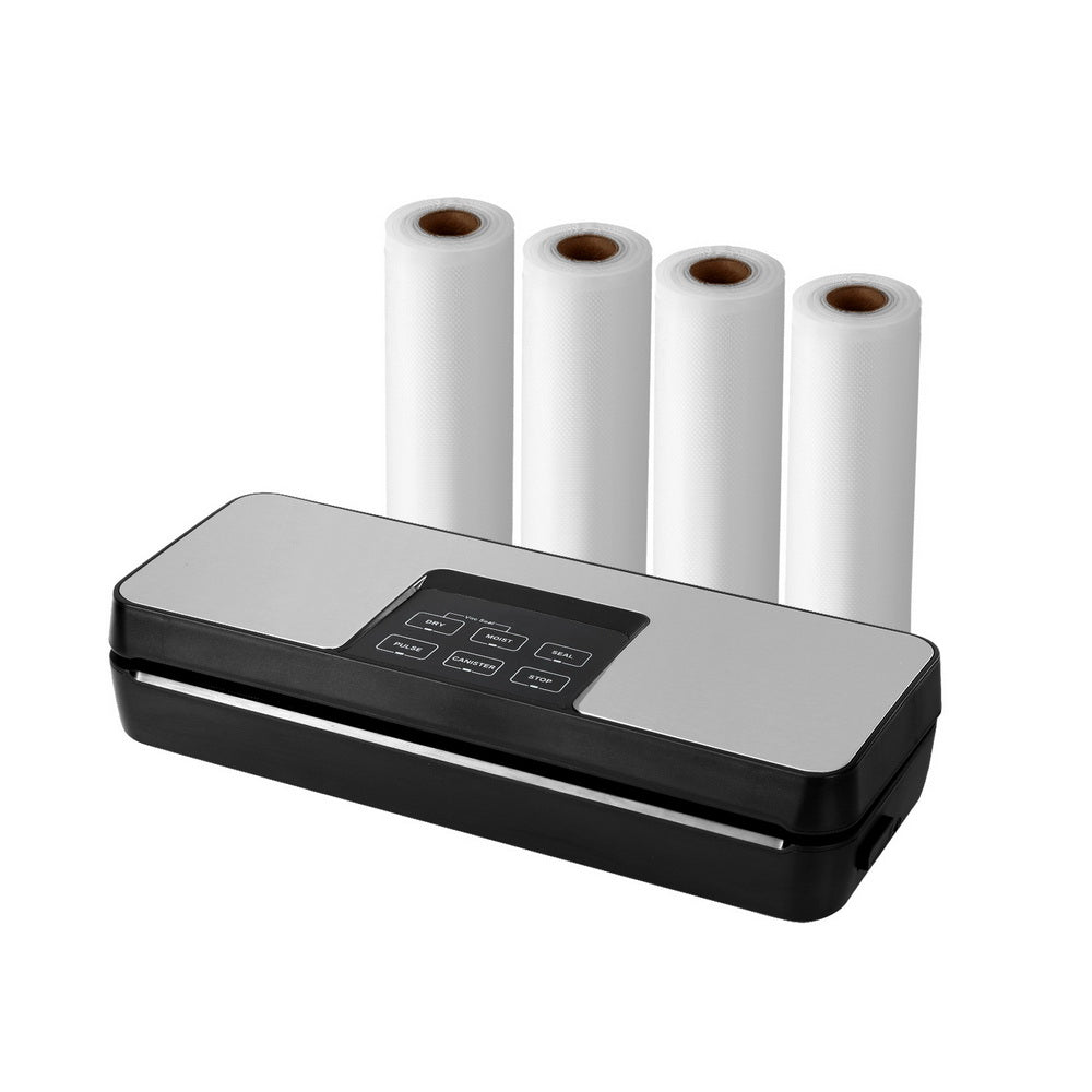 Devanti Food Vacuum Sealer Machine Auto Seal Cutter 5 Modes Storage Bags 4 Rolls - Appliances > Kitchen Appliances - Rivercity House & Home Co. (ABN 18 642 972 209) - Affordable Modern Furniture Australia