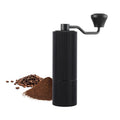 Manual Coffee Grinder with 24 Adjustable Settings | Hand Coffee Bean Burr Mill for Espresso French Press | Portable Stainless Steel Quiet Grinder with Storage Bag for Travel Camping, Black