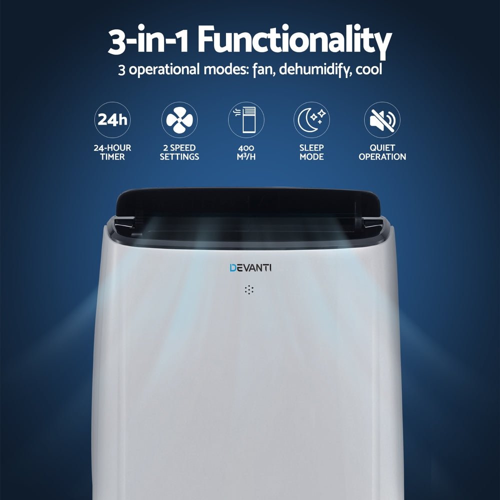 Devanti Portable Air Conditioner WiFi 7000BTU - Appliances > Air Conditioners > Air Conditioner Accessories - Rivercity House & Home Co. (ABN 18 642 972 209) - Affordable Modern Furniture Australia