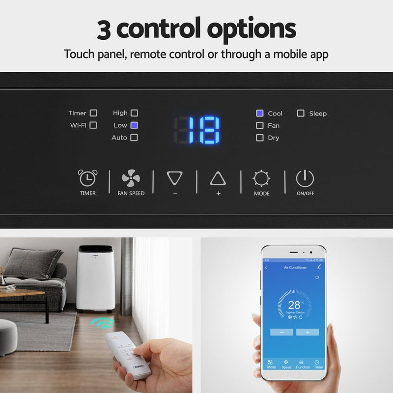 Devanti Portable Air Conditioner WiFi 7000BTU - Appliances > Air Conditioners > Air Conditioner Accessories - Rivercity House & Home Co. (ABN 18 642 972 209) - Affordable Modern Furniture Australia