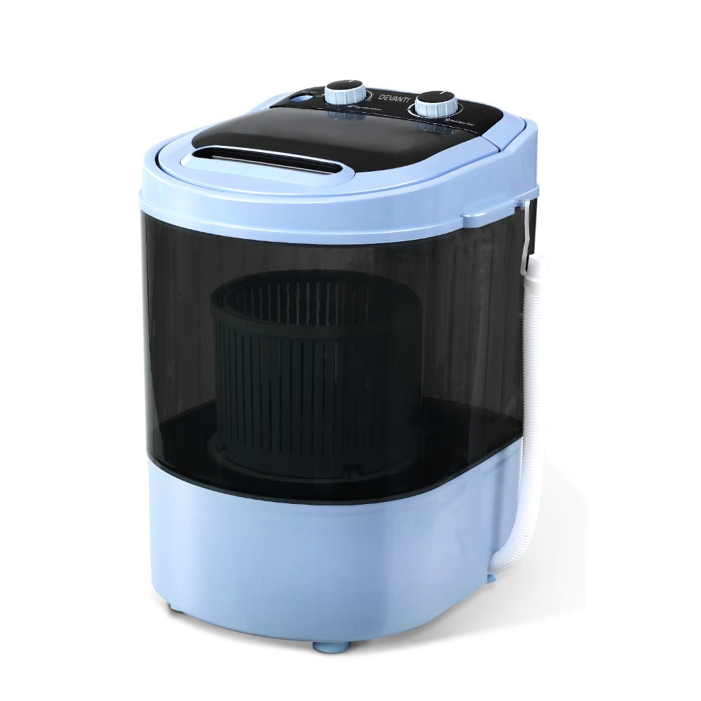 Devanti Portable Washing Machine 3KG Black - Outdoor > Camping - Rivercity House & Home Co. (ABN 18 642 972 209) - Affordable Modern Furniture Australia