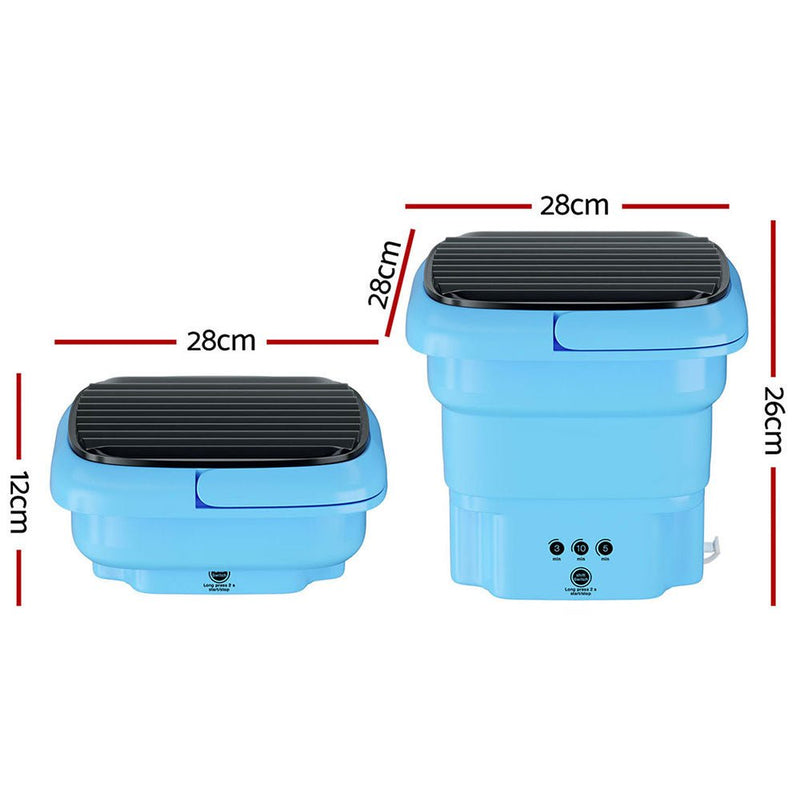 Devanti Portable Washing Machine 4.5L Blue - Appliances > Washers & Dryers - Rivercity House & Home Co. (ABN 18 642 972 209) - Affordable Modern Furniture Australia