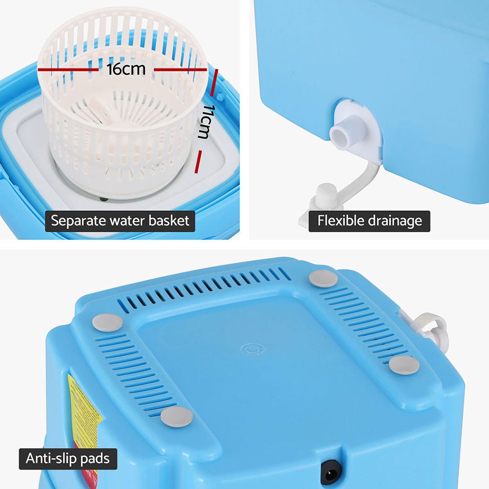 Devanti Portable Washing Machine 4.5L Blue - Appliances > Washers & Dryers - Rivercity House & Home Co. (ABN 18 642 972 209) - Affordable Modern Furniture Australia