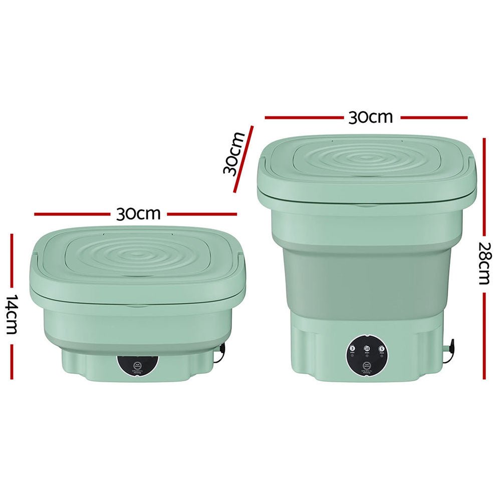 Devanti Portable Washing Machine 8L Green - Appliances > Washers & Dryers - Rivercity House & Home Co. (ABN 18 642 972 209) - Affordable Modern Furniture Australia