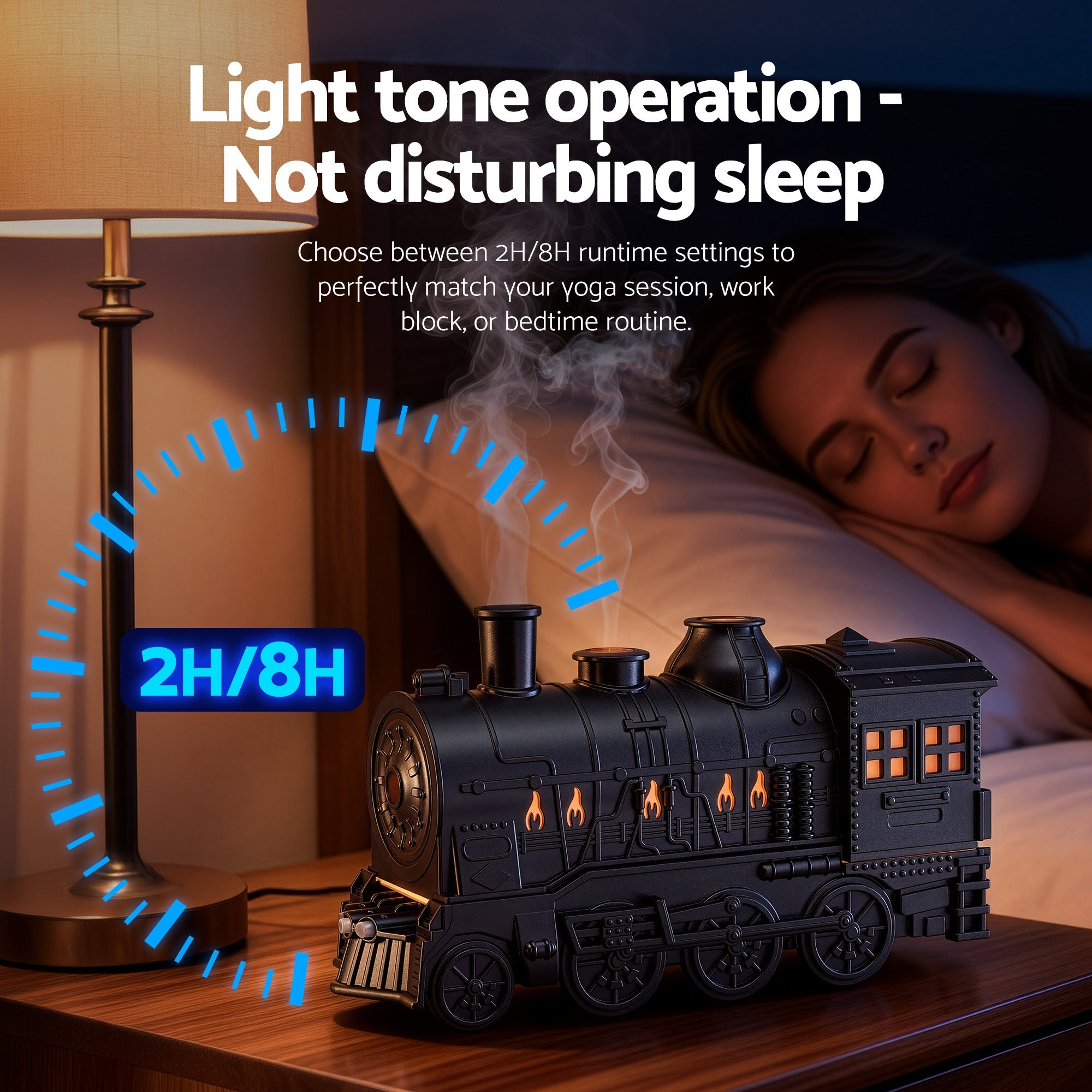 Devanti Train Aroma Diffuser Essential Oil Humidifier 300ml Smoke Ring LED Timer - Appliances > Aroma Diffusers & Humidifiers > Aroma Diffusers - Rivercity House & Home Co. (ABN 18 642 972 209) - Affordable Modern Furniture Australia