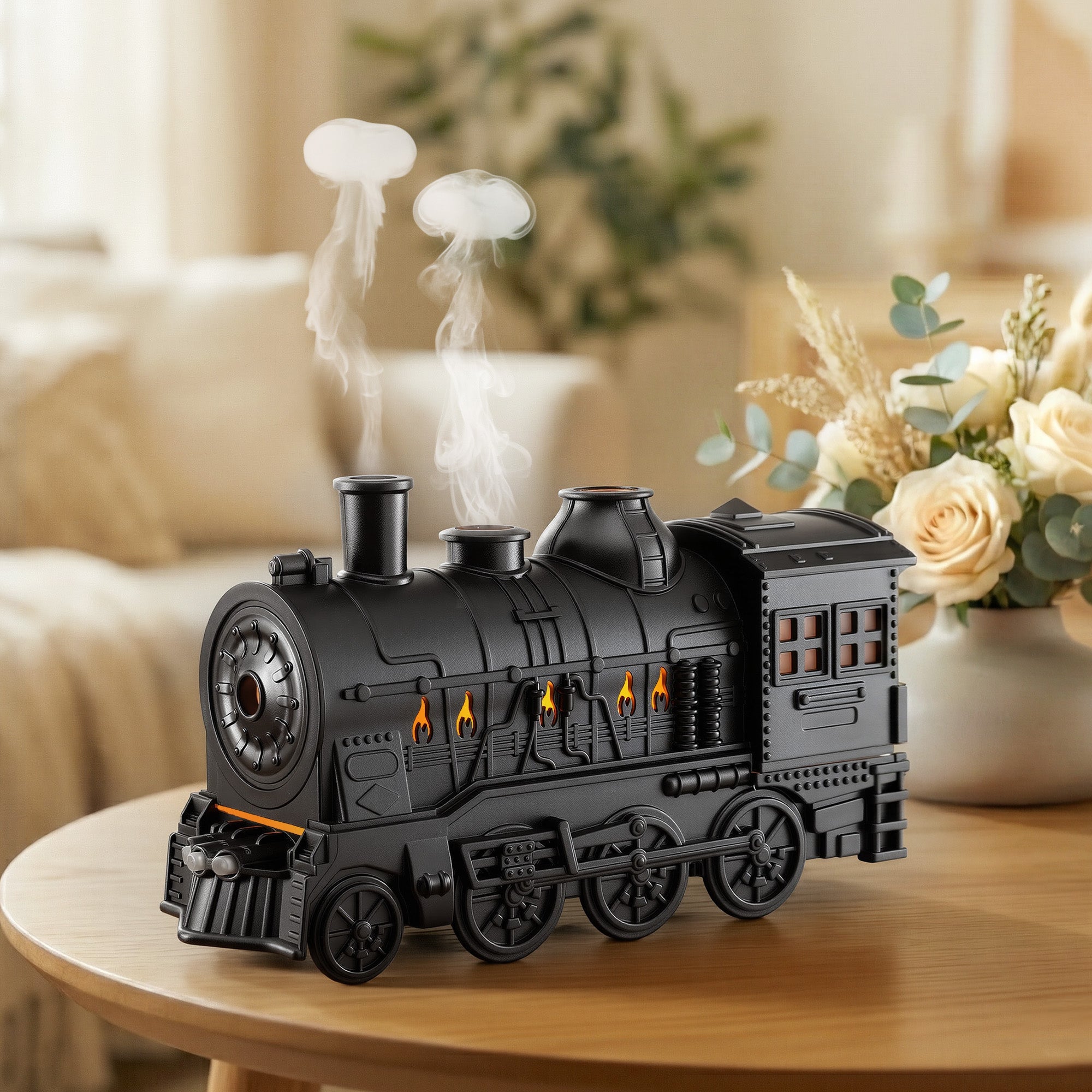 Devanti Train Aroma Diffuser Essential Oil Humidifier 300ml Smoke Ring LED Timer - Appliances > Aroma Diffusers & Humidifiers > Aroma Diffusers - Rivercity House & Home Co. (ABN 18 642 972 209) - Affordable Modern Furniture Australia