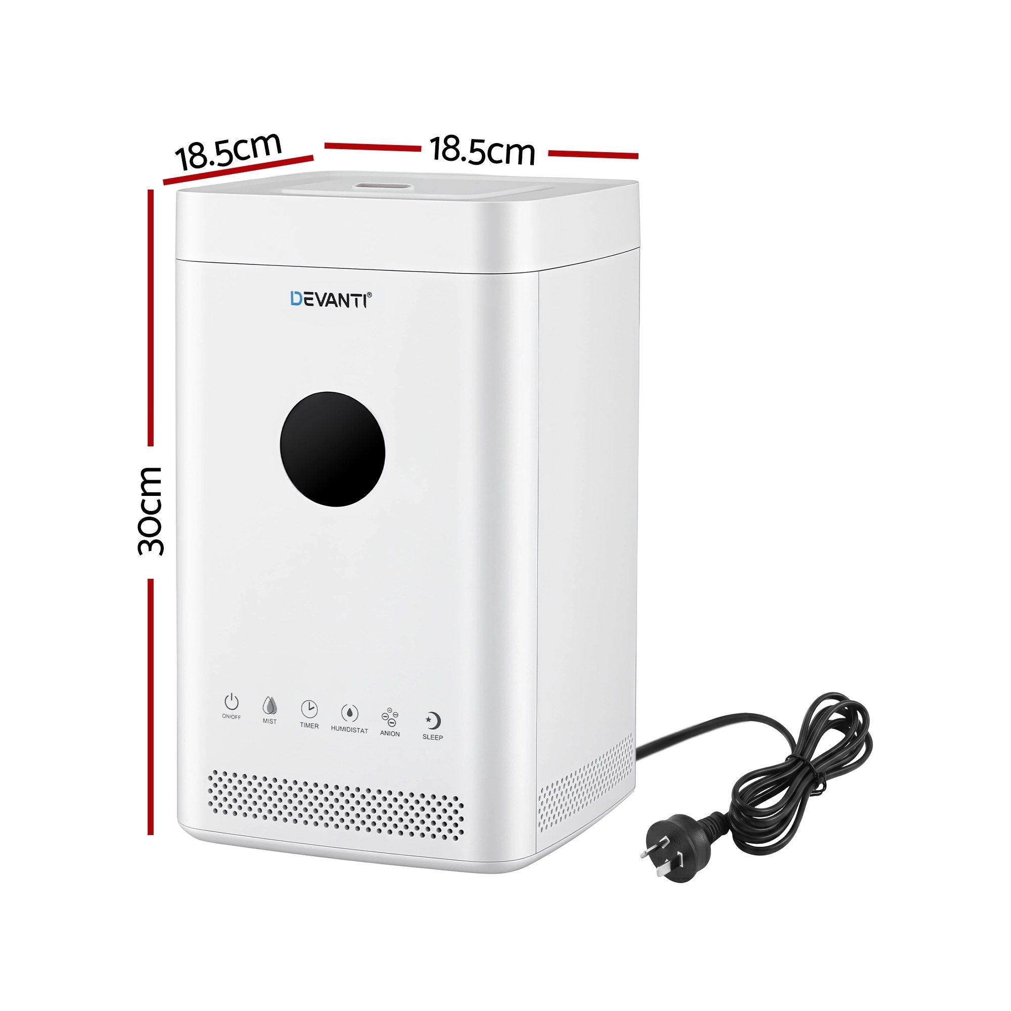 Devanti Ultrasonic Humidifier Air Purifier Top Fill Auto Humidity 3.5L White - Appliances > Aroma Diffusers & Humidifiers > Humidifiers - Rivercity House & Home Co. (ABN 18 642 972 209) - Affordable Modern Furniture Australia