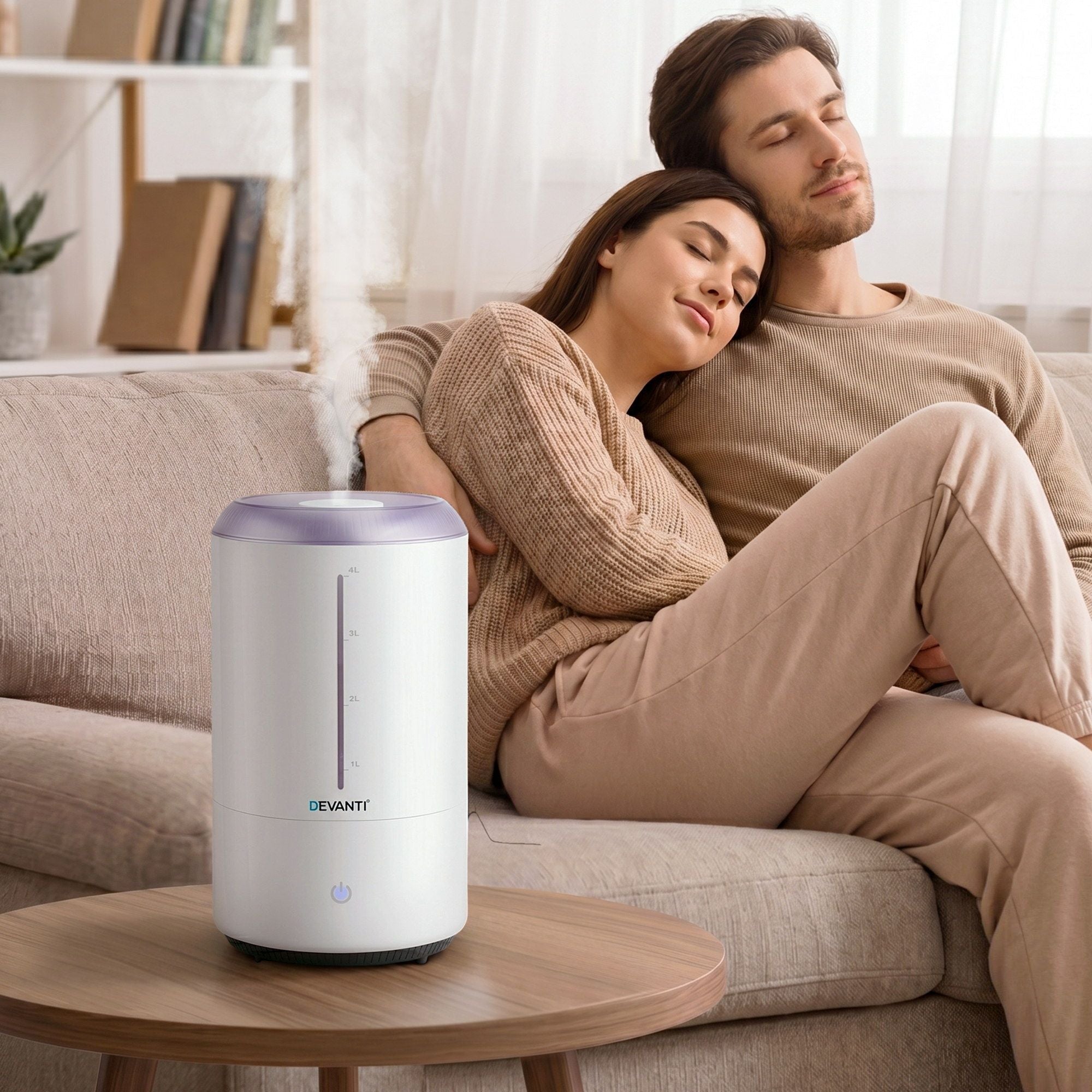 Devanti Ultrasonic Humidifier Aroma Diffuser Top Fill Quiet Bedroom 4L White - Appliances > Aroma Diffusers & Humidifiers > Humidifiers - Rivercity House & Home Co. (ABN 18 642 972 209) - Affordable Modern Furniture Australia