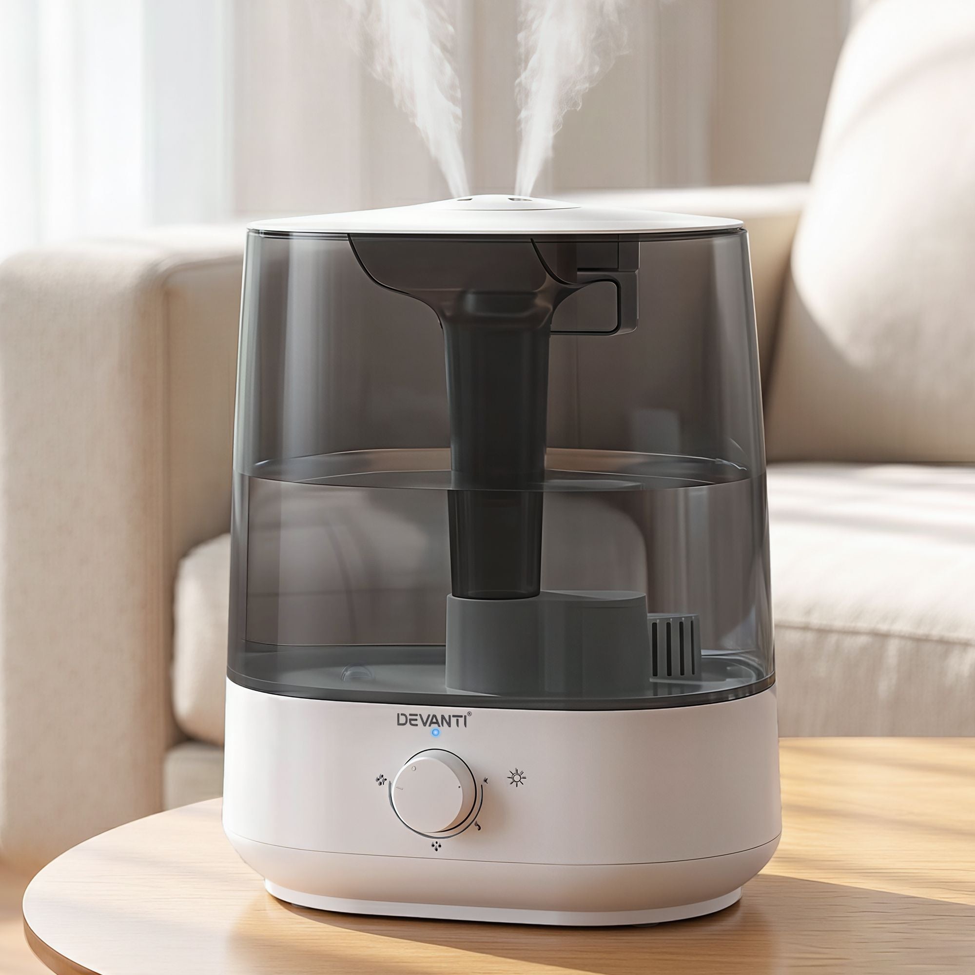Devanti Ultrasonic Humidifier Aroma Diffuser Top Fill Quiet Bedroom 6L - Appliances > Aroma Diffusers & Humidifiers > Humidifiers - Rivercity House & Home Co. (ABN 18 642 972 209) - Affordable Modern Furniture Australia