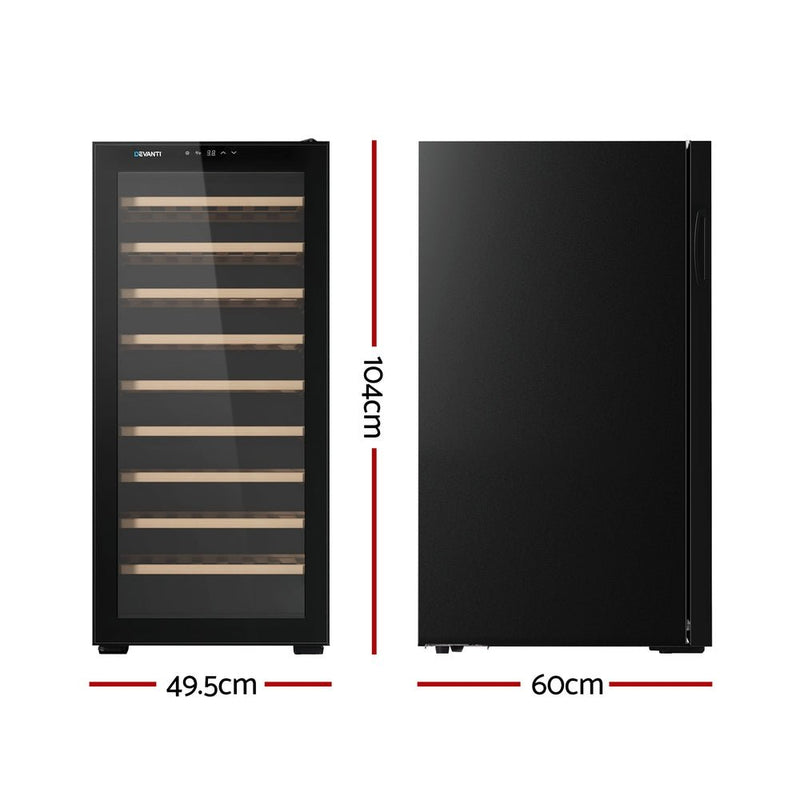 Devanti Wine Cooler Fridge 66 Bottles - Appliances > Appliances Others - Rivercity House & Home Co. (ABN 18 642 972 209) - Affordable Modern Furniture Australia