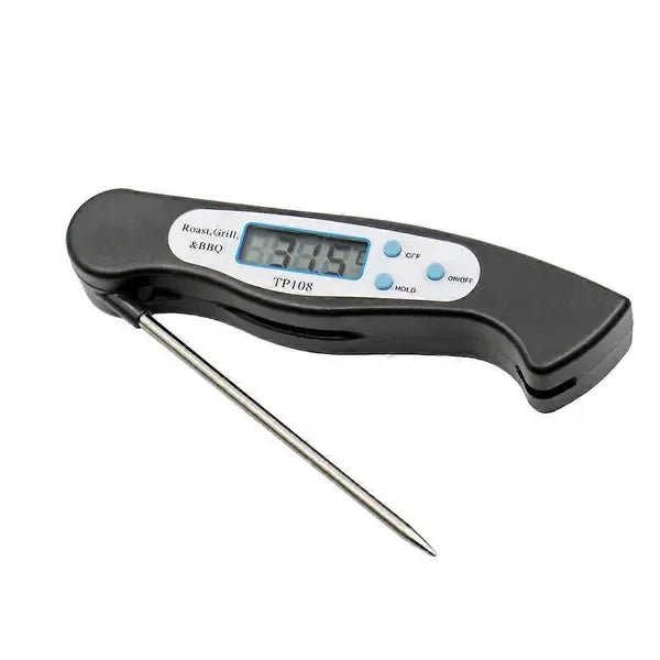 Digital Foldable Meat Thermometer with LCD Display for Cooking Grilling Baking - Black - Home & Garden > BBQ > BBQs & Accessories - Rivercity House & Home Co. (ABN 18 642 972 209) - Affordable Modern Furniture Australia