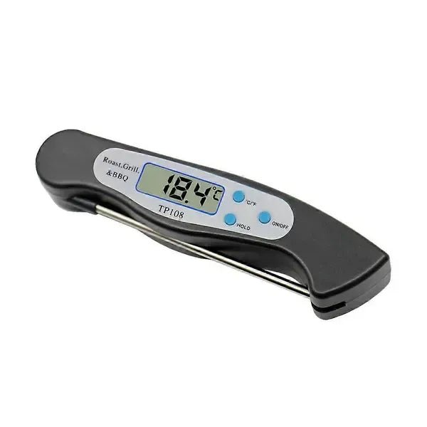 Digital Foldable Meat Thermometer with LCD Display for Cooking Grilling Baking - Black - Home & Garden > BBQ > BBQs & Accessories - Rivercity House & Home Co. (ABN 18 642 972 209) - Affordable Modern Furniture Australia