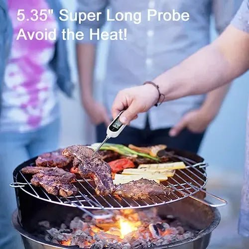 Digital Instant-Read Meat Thermometer with Stainless Steel Probe for Cooking, BBQ, Grilling, Frying and Candy Making - Home & Garden > BBQ > BBQ Tools - Rivercity House & Home Co. (ABN 18 642 972 209) - Affordable Modern Furniture Australia