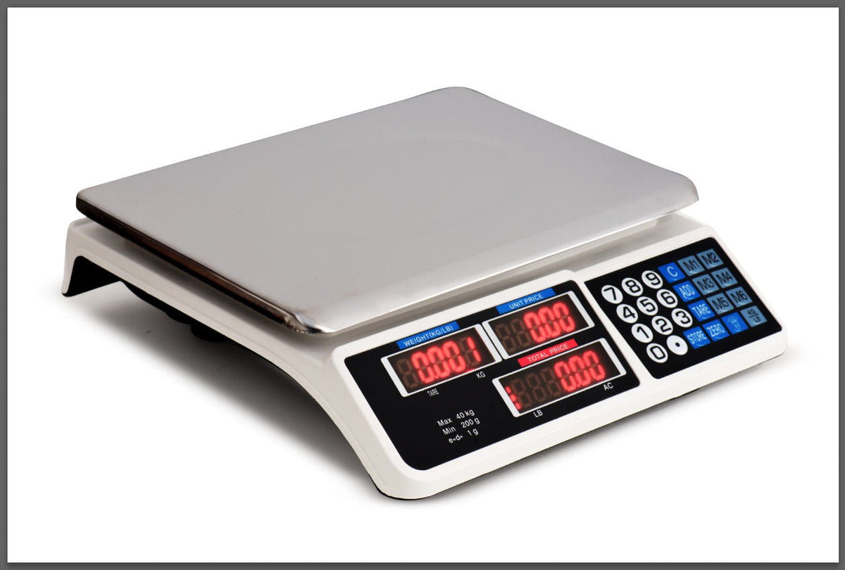 Digital Kitchen Scale Electronic 40KG 1g Increment - White - Home & Garden > Scales > Kitchen Scales - Rivercity House & Home Co. (ABN 18 642 972 209) - Affordable Modern Furniture Australia