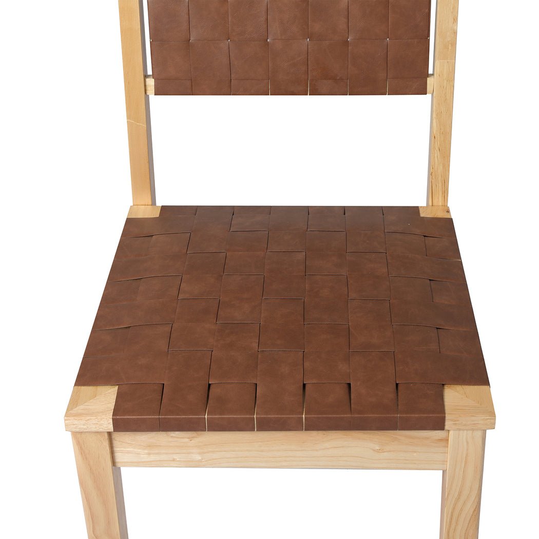 Dining Accent Lounge Chair with PU Leather Seat - Tan - Rivercity House & Home Co. (ABN 18 642 972 209) - Affordable Modern Furniture Australia