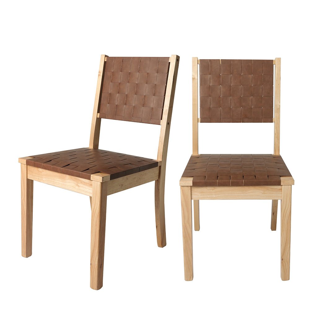 Dining Accent Lounge Chair with PU Leather Seat - Tan - Rivercity House & Home Co. (ABN 18 642 972 209) - Affordable Modern Furniture Australia