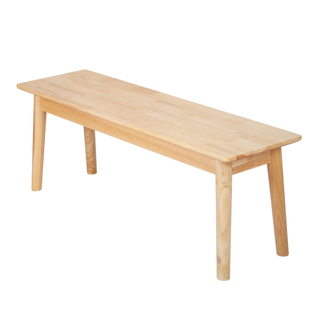Dining Bench Chair Seat 120cm Rubberwood Timber - Natural - Rivercity House & Home Co. (ABN 18 642 972 209) - Affordable Modern Furniture Australia