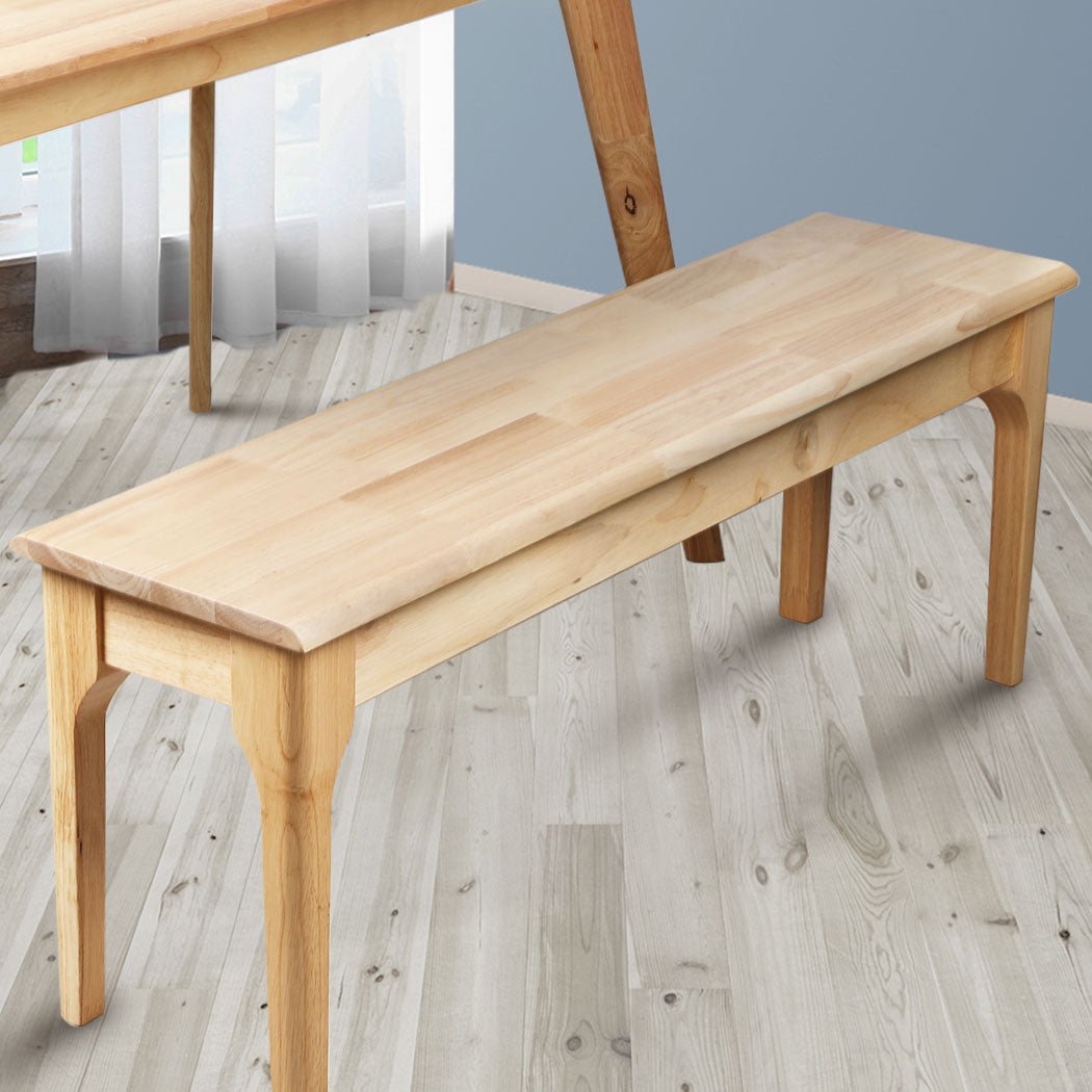 Dining Bench Chair Solid Wood 120cm x 35cm x 45cm - Oak - Rivercity House & Home Co. (ABN 18 642 972 209) - Affordable Modern Furniture Australia