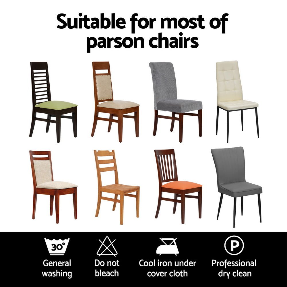 Dining Chair Covers 4x Slipcovers Spandex Stretch Banquet Wedding Grey - Furniture > Bar Stools & Chairs - Rivercity House & Home Co. (ABN 18 642 972 209) - Affordable Modern Furniture Australia