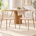 Dining Chairs Set of 2 with Spindle Back, Leisure Accent Chair for Living Room & Balcony