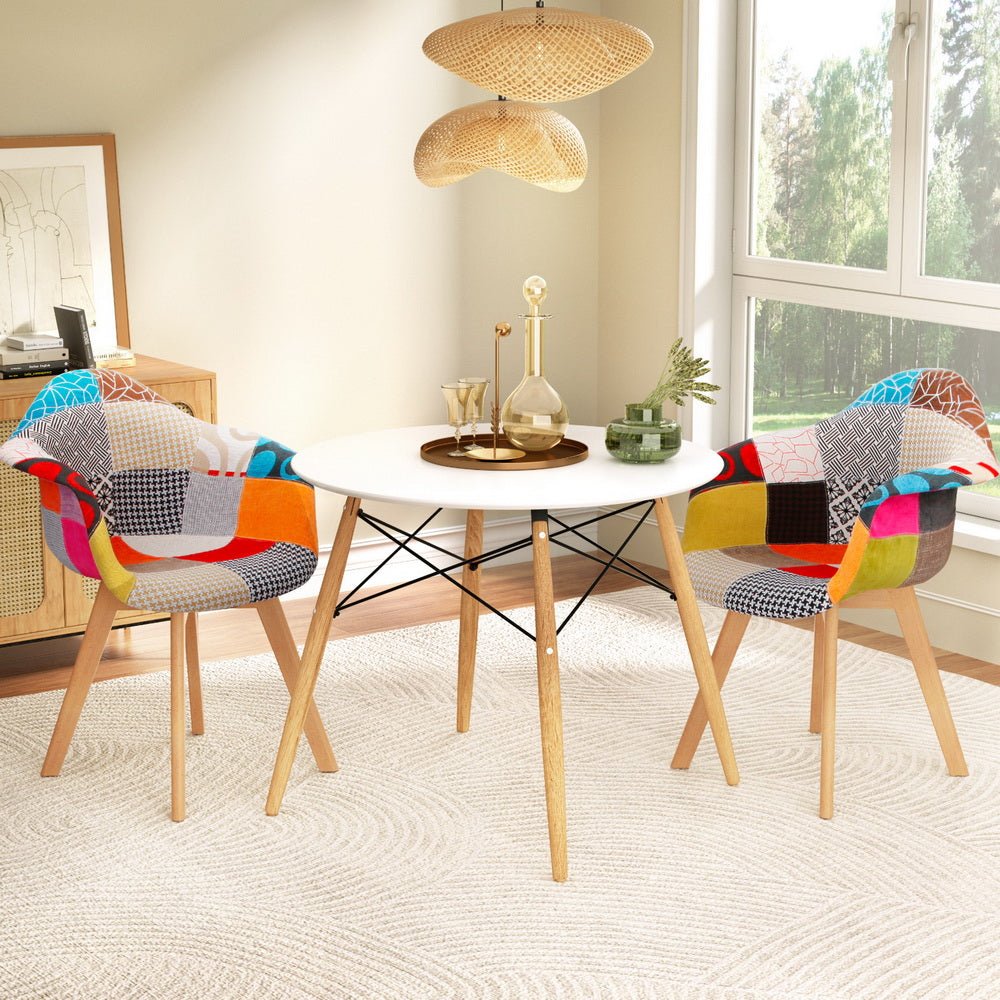 Dining Table and 2 Chairs Set DSW 90cm - Furniture > Dining > Dining Set - Rivercity House & Home Co. (ABN 18 642 972 209) - Affordable Modern Furniture Australia