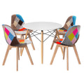 Dining Table and 4 Chairs Set DSW White