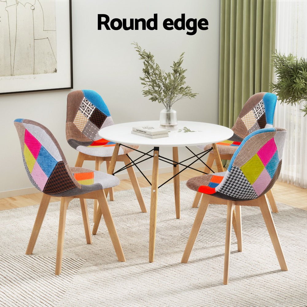 Dining Table and 4 Chairs Set DSW White - Furniture > Dining > Dining Set - Rivercity House & Home Co. (ABN 18 642 972 209) - Affordable Modern Furniture Australia