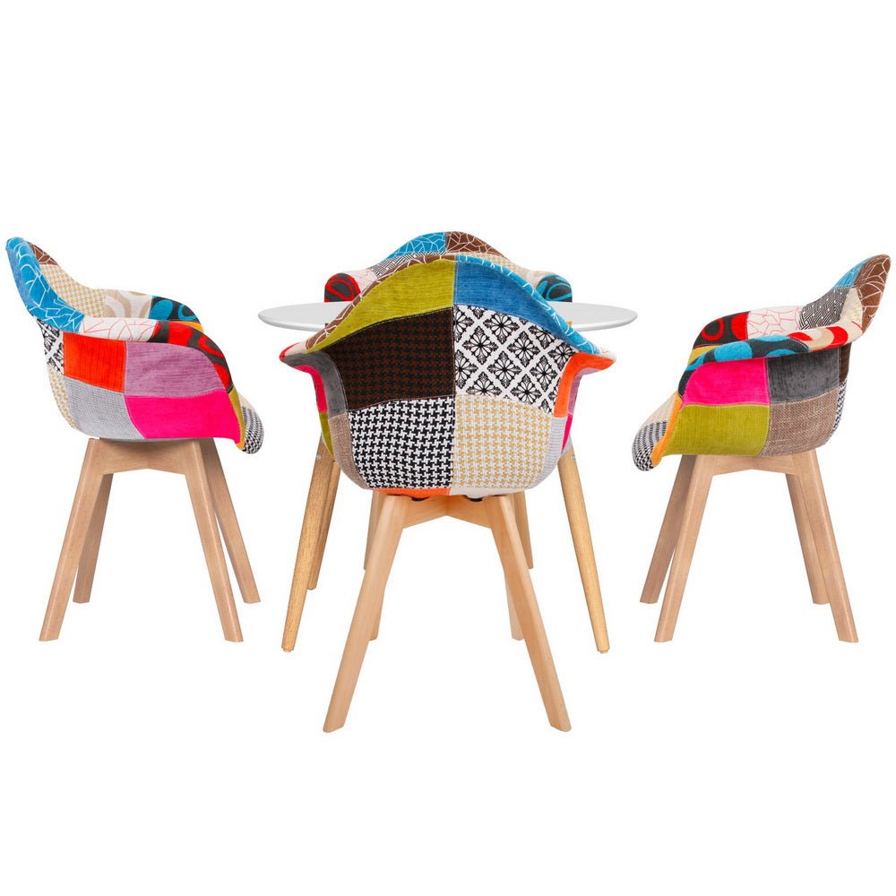 Dining Table and 4 Chairs Set DSW White - Furniture > Dining > Dining Tables - Rivercity House & Home Co. (ABN 18 642 972 209) - Affordable Modern Furniture Australia