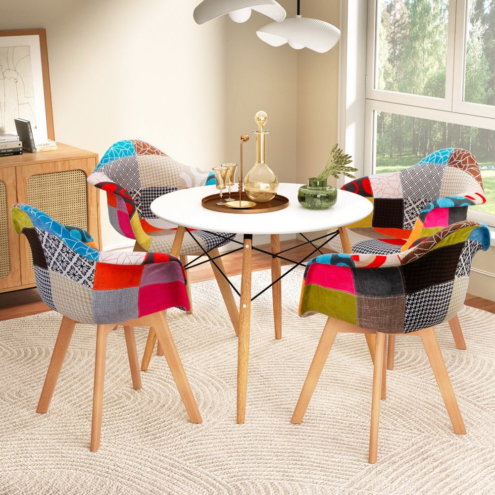 Dining Table and 4 Chairs Set DSW White - Furniture > Dining > Dining Tables - Rivercity House & Home Co. (ABN 18 642 972 209) - Affordable Modern Furniture Australia