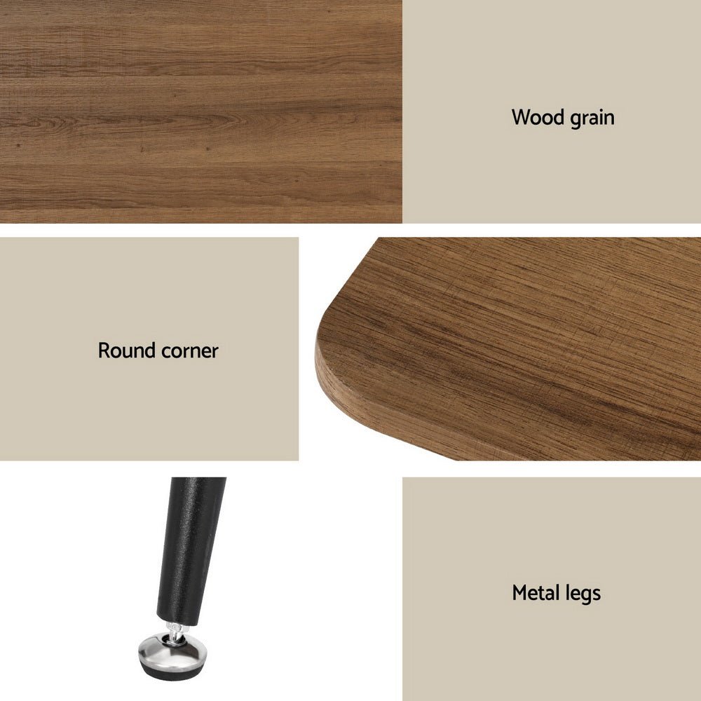 Dining Table and 4 Chairs Set Rectangle Metal - Furniture > Dining > Dining Set - Rivercity House & Home Co. (ABN 18 642 972 209) - Affordable Modern Furniture Australia