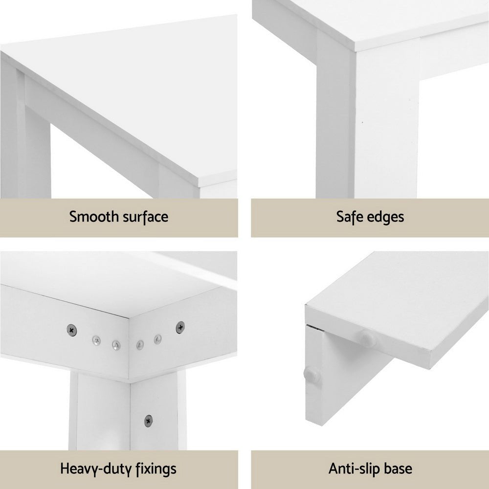 Dining Table and 4 Chairs Set White Sherpa - Furniture > Dining > Dining Set - Rivercity House & Home Co. (ABN 18 642 972 209) - Affordable Modern Furniture Australia