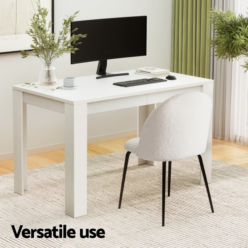 Dining Table and 4 Chairs Set White Sherpa - Furniture > Dining > Dining Set - Rivercity House & Home Co. (ABN 18 642 972 209) - Affordable Modern Furniture Australia