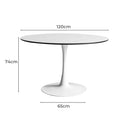 Dining Table for 6 Persons with Lacquered Wooden Top - White
