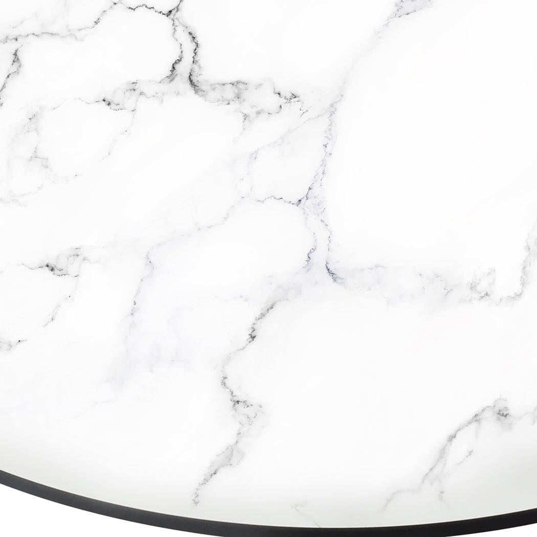 Dining Table for 6 Persons with Lacquered Wooden Top - White - Rivercity House & Home Co. (ABN 18 642 972 209) - Affordable Modern Furniture Australia