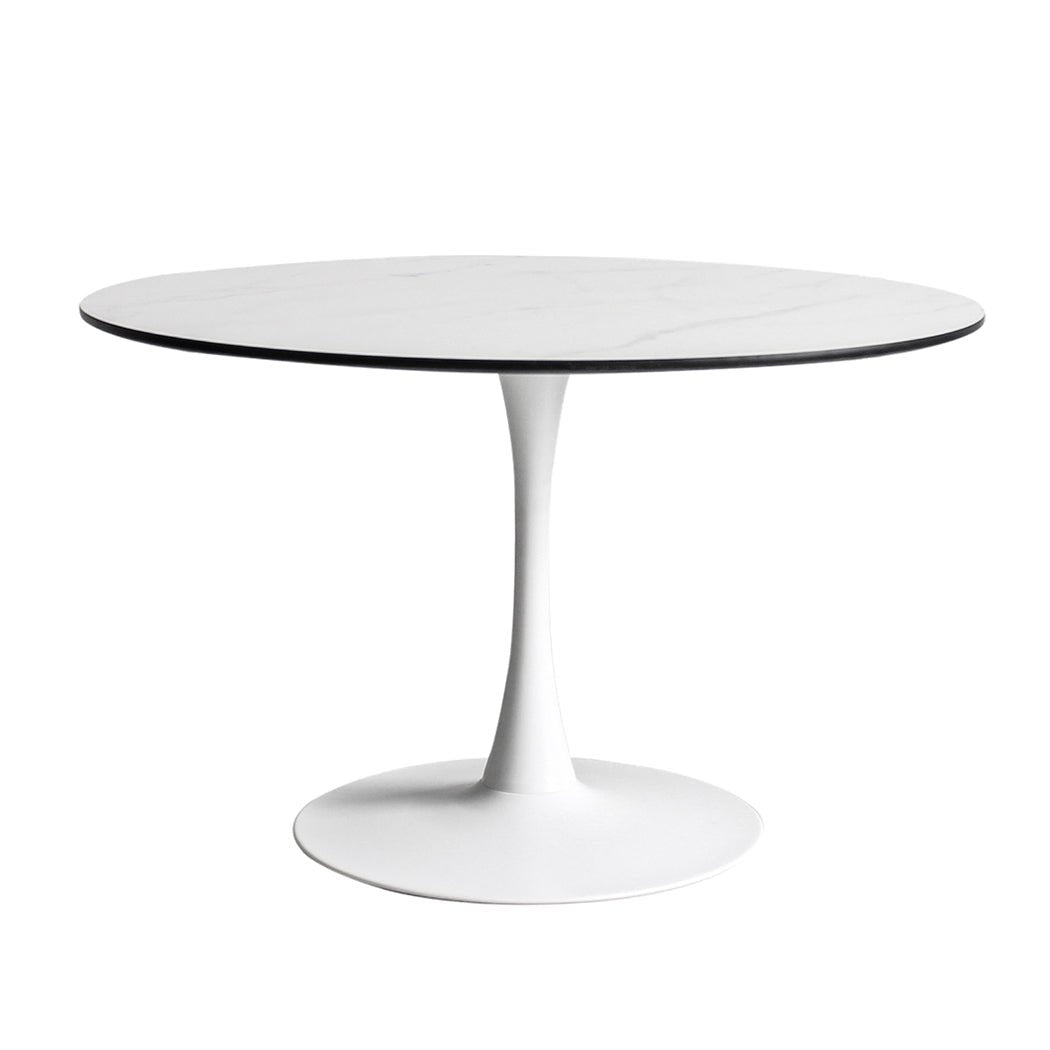 Dining Table for 6 Persons with Lacquered Wooden Top - White - Rivercity House & Home Co. (ABN 18 642 972 209) - Affordable Modern Furniture Australia