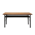Dining Table with Storage Shelf 4-6 Seater 150cm - Brown