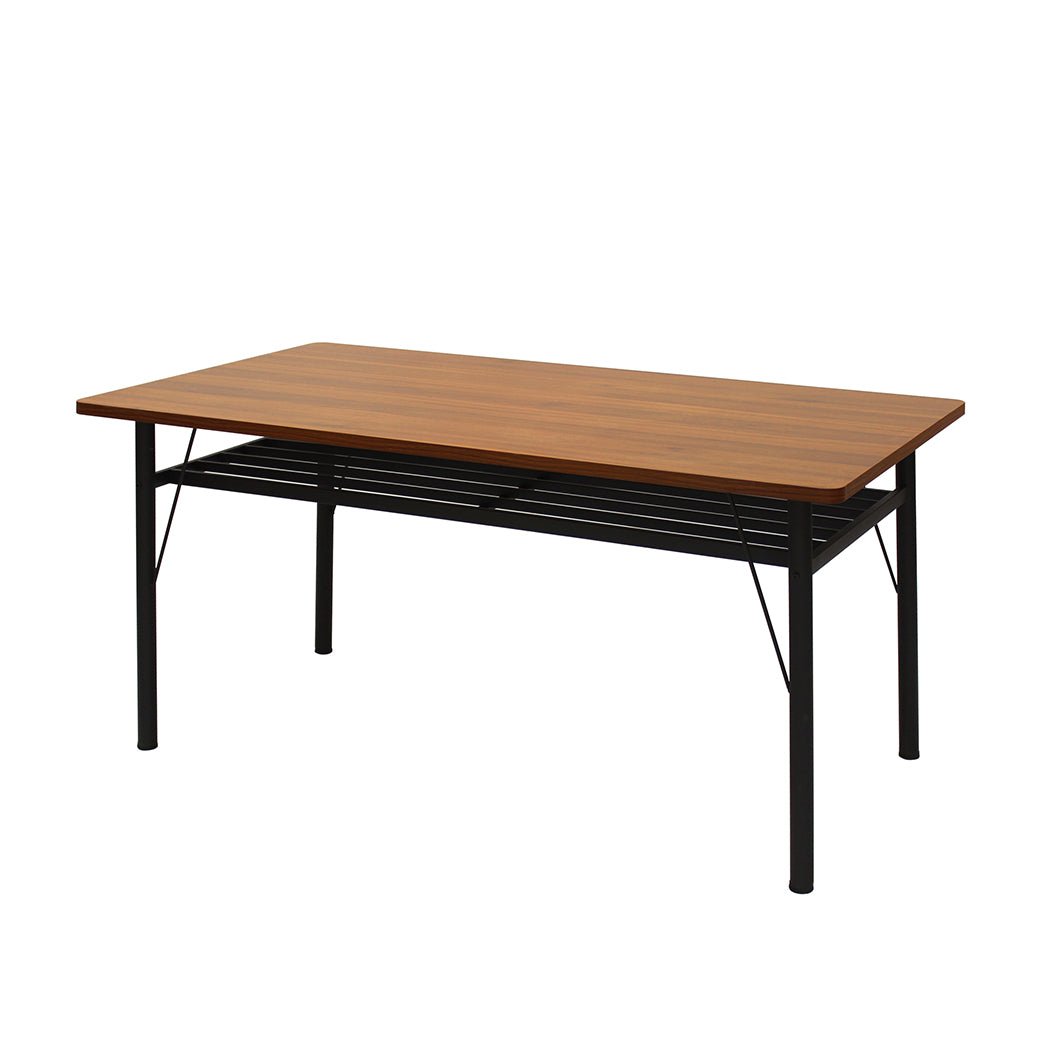 Dining Table with Storage Shelf 4 - 6 Seater 150cm - Brown - Rivercity House & Home Co. (ABN 18 642 972 209) - Affordable Modern Furniture Australia