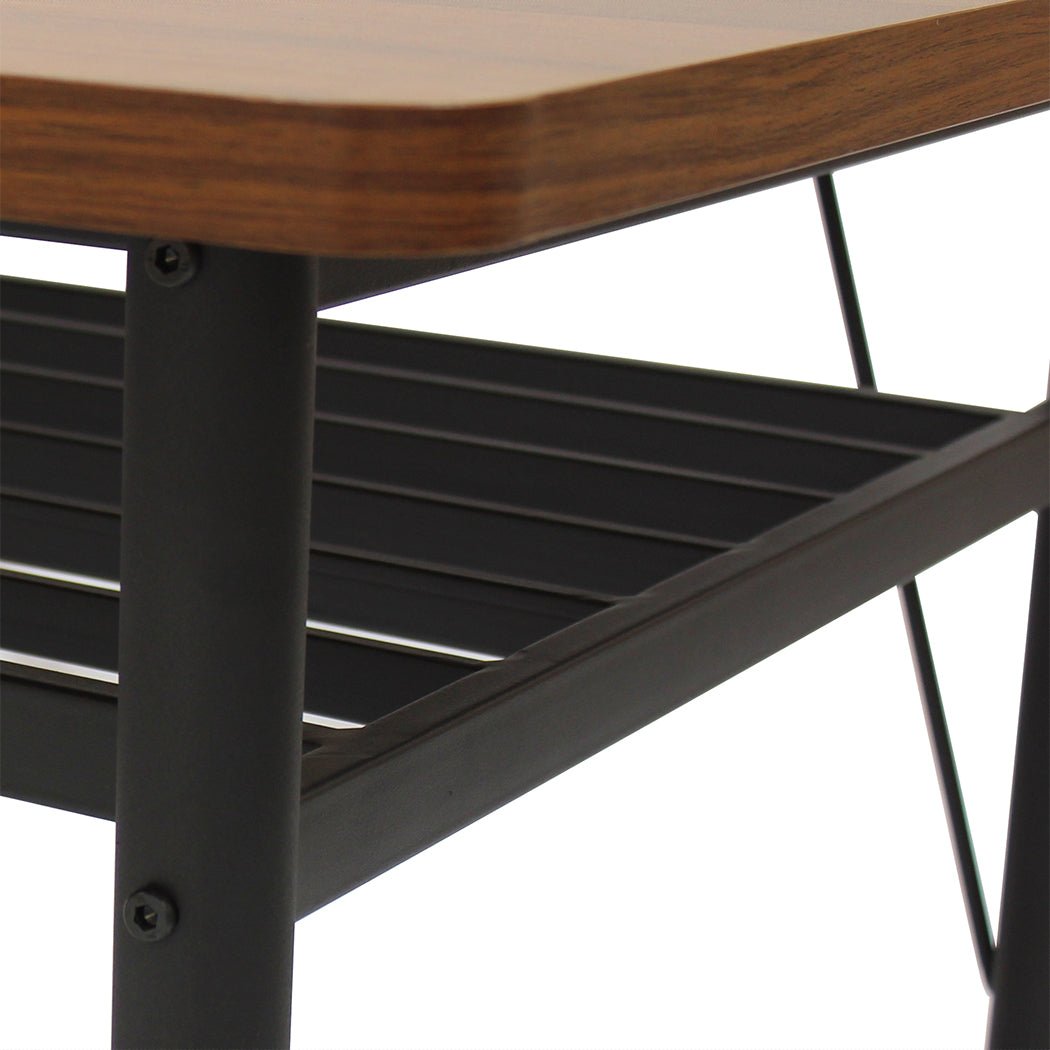Dining Table with Storage Shelf 4 - 6 Seater 150cm - Brown - Rivercity House & Home Co. (ABN 18 642 972 209) - Affordable Modern Furniture Australia