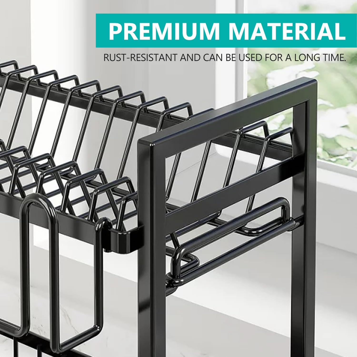 Dish Drying Rack 2 - Tier Kitchen Drainer with Drainboard - Home & Garden > DIY > Kitchen & Bathroom DIY - Rivercity House & Home Co. (ABN 18 642 972 209) - Affordable Modern Furniture Australia