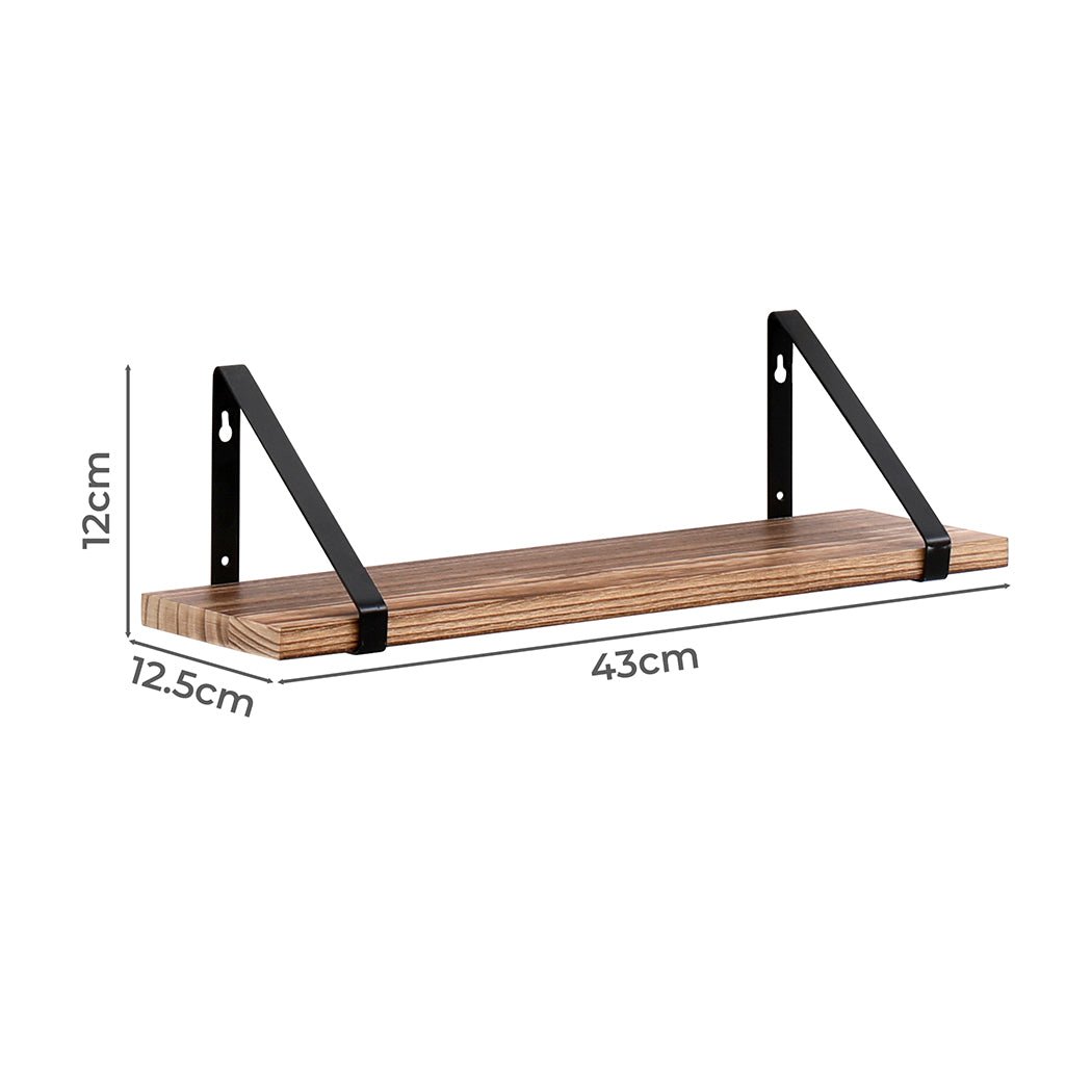 DIY Floating Wall Shelves 3 - Tier Paulownia Wood - Natural - Rivercity House & Home Co. (ABN 18 642 972 209) - Affordable Modern Furniture Australia