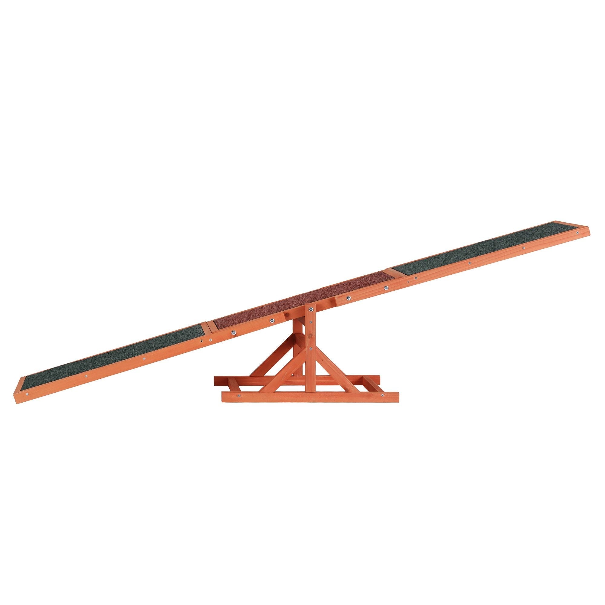 Dog Agility Seesaw 180cm for Obedience Training and Outdoor Play - Brown - Pet Care > Dog Supplies > Dog Training Aids - Rivercity House & Home Co. (ABN 18 642 972 209) - Affordable Modern Furniture Australia