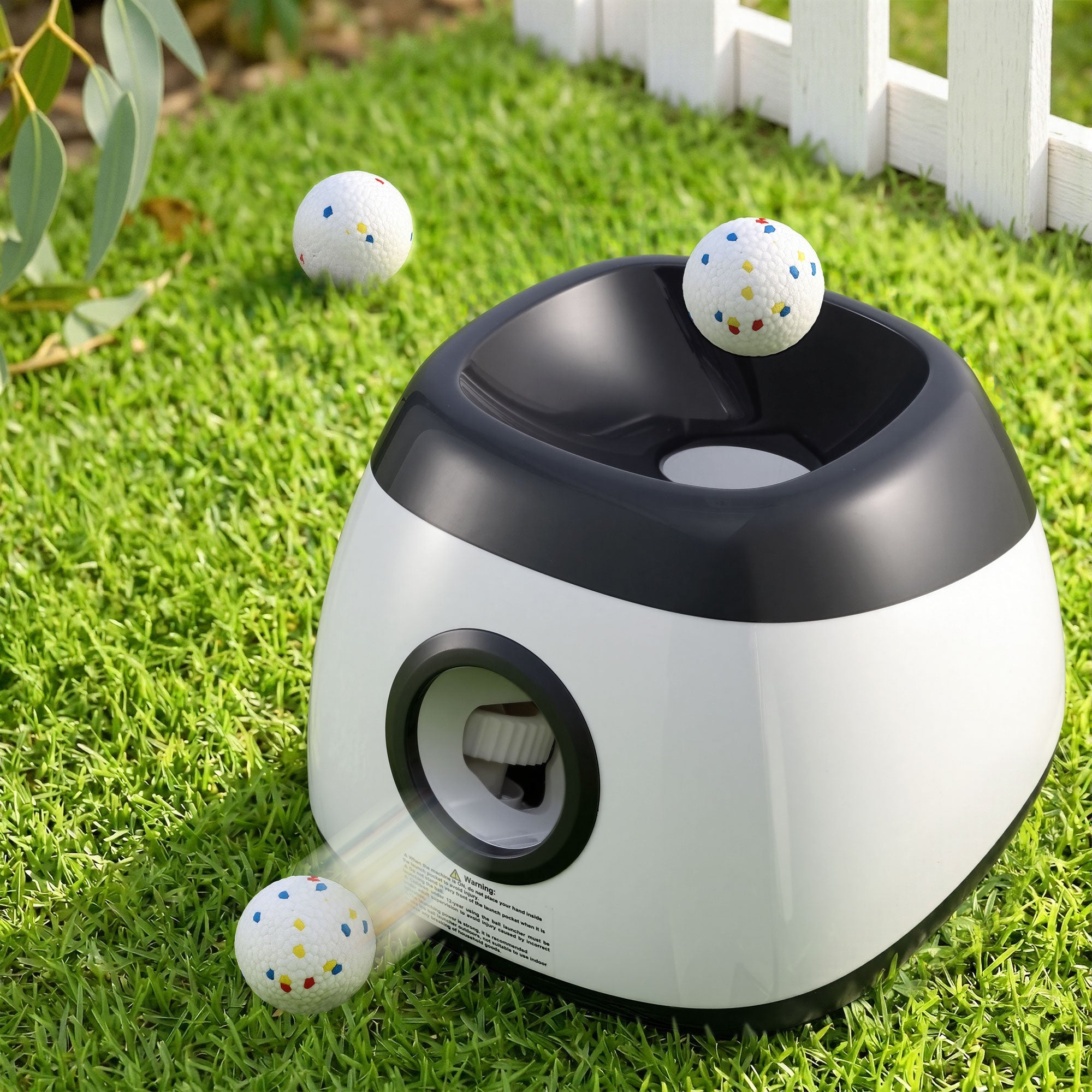 Dog Ball Launcher Thrower with 6 ETPU Balls and Adjustable 14/18/22m Distance - Black - Pet Care > Toys > Dog Toys - Rivercity House & Home Co. (ABN 18 642 972 209) - Affordable Modern Furniture Australia