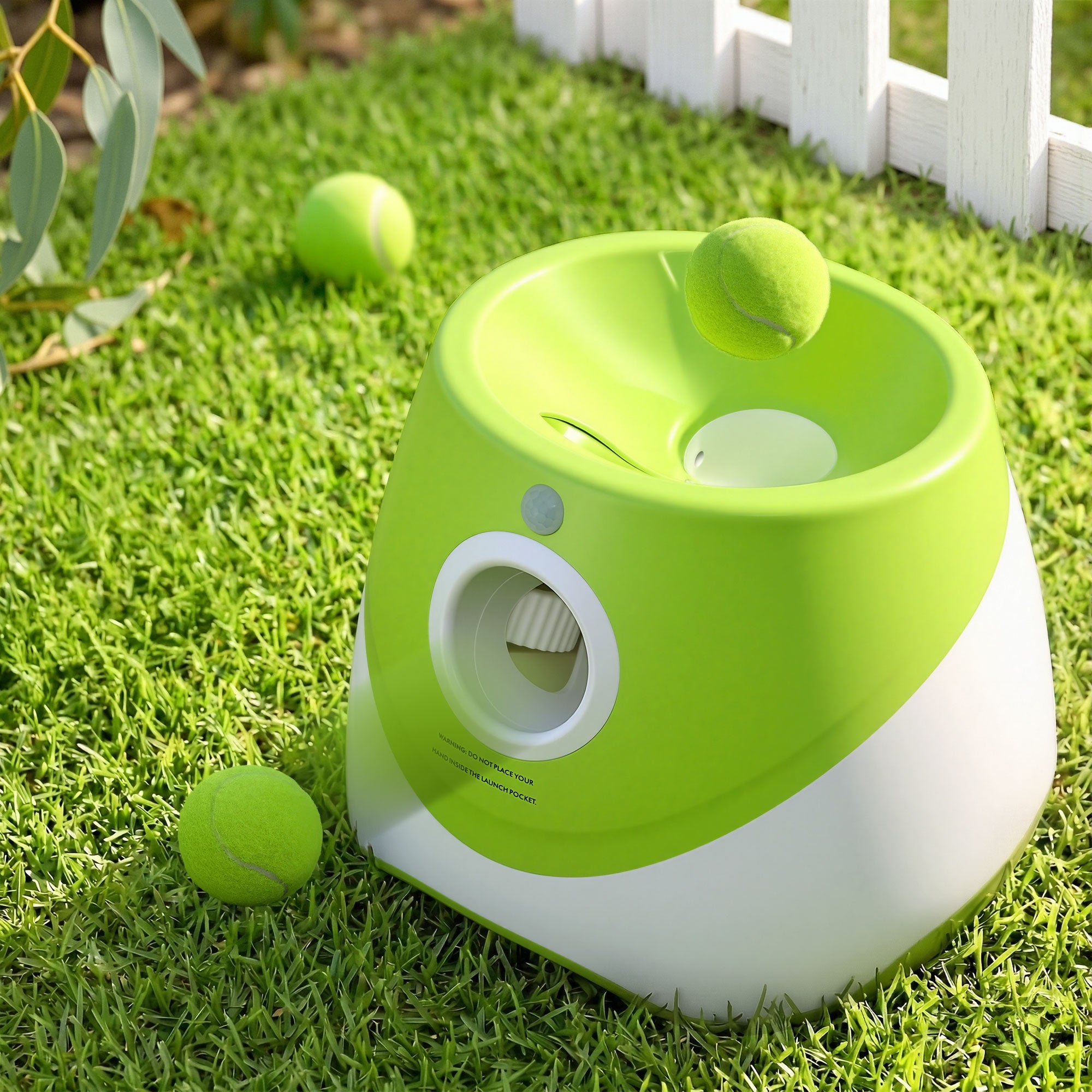 Dog Ball Launcher with 6 Balls and Adjustable 3/6/9m Distances - Green - Pet Care > Toys > Dog Toys - Rivercity House & Home Co. (ABN 18 642 972 209) - Affordable Modern Furniture Australia