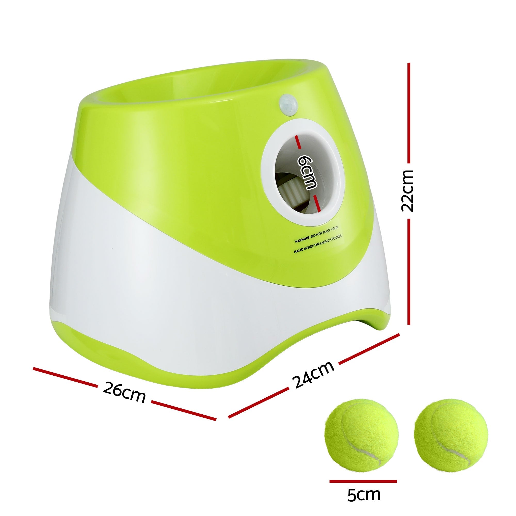 Dog Ball Launcher with 6 Balls and Adjustable 3/6/9m Distances - Green - Pet Care > Toys > Dog Toys - Rivercity House & Home Co. (ABN 18 642 972 209) - Affordable Modern Furniture Australia