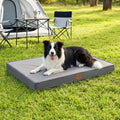 Dog Bed Large Water-resistant Egg Crate Foam Orthopedic Pet Mat Grey