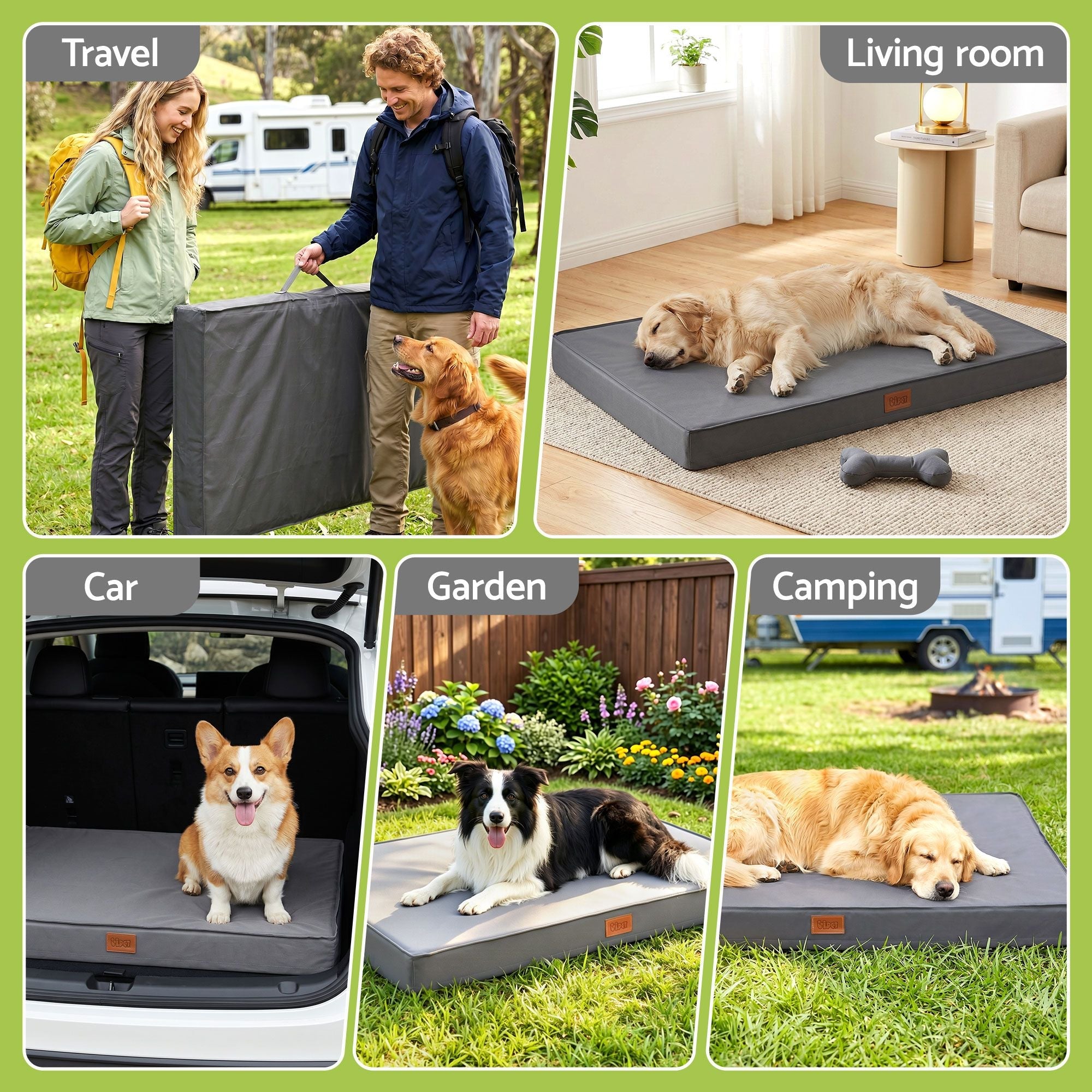 Dog Bed XL Water-resistant Egg Crate Foam Orthopedic Pet Mat Grey - Pet Care > Dog Supplies > Dog Beds - Rivercity House & Home Co. (ABN 18 642 972 209) - Affordable Modern Furniture Australia
